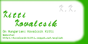 kitti kovalcsik business card